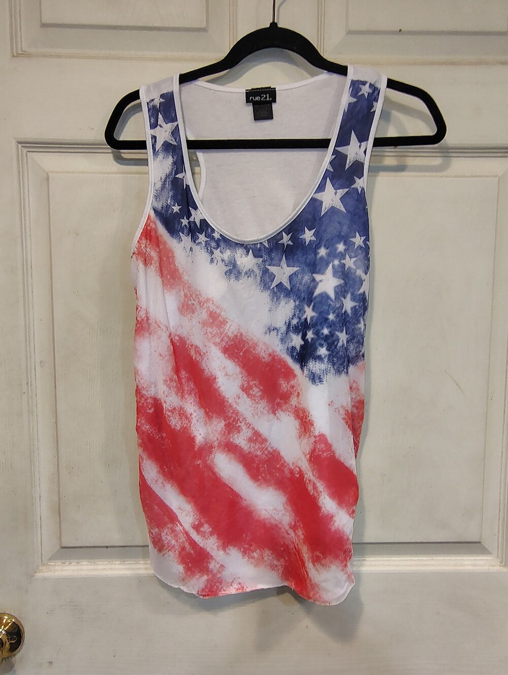 Rue 21 Women's Size L American Flag Tank Top